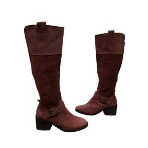 Lucky Kailan Leather Suede Tall Riding Boots Rye 7.5 EUC